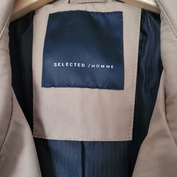 SELECTED Homme Trench Coat | size LARGE - Picture 3 of 9